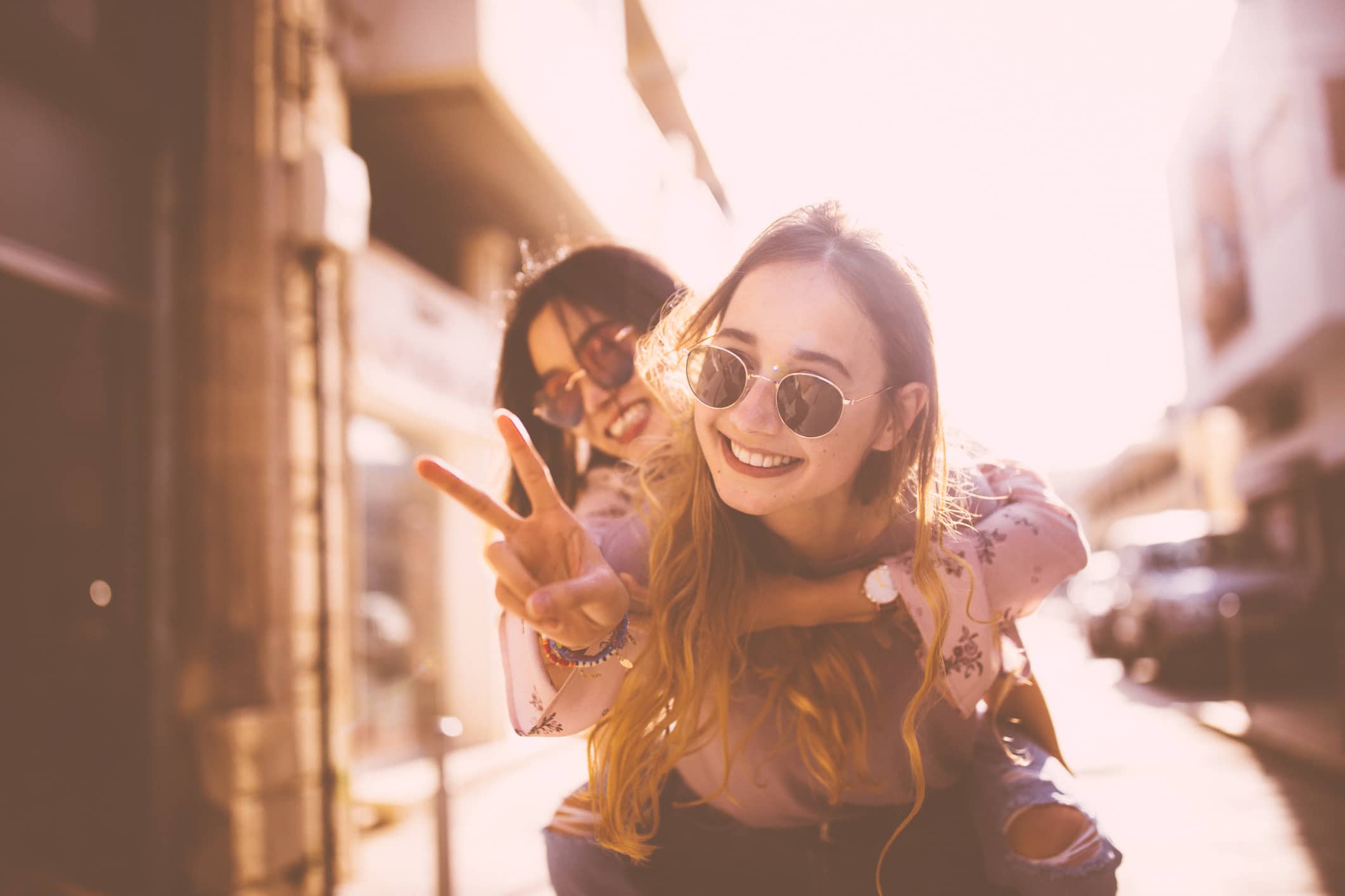 teenagers having fun